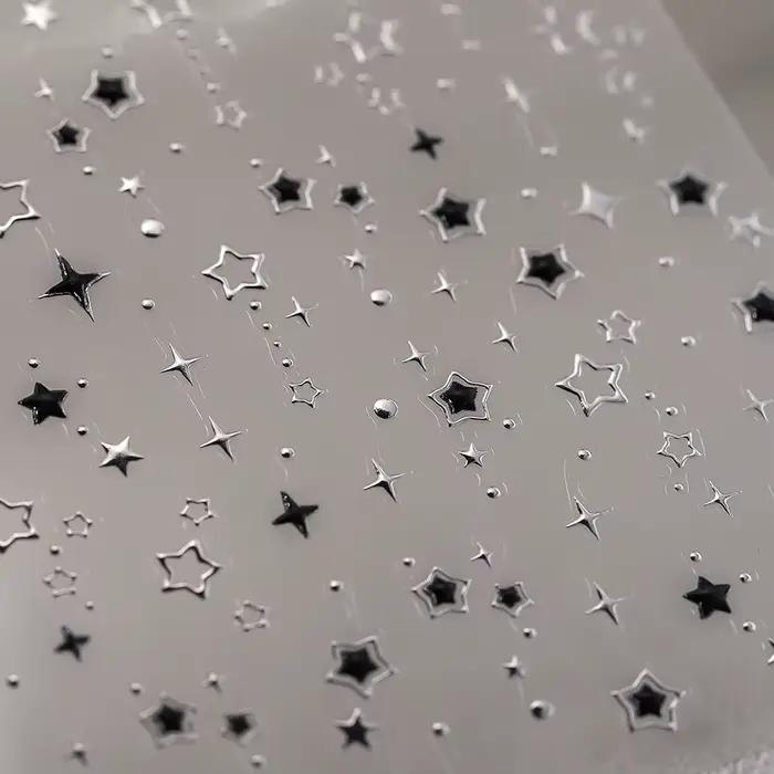Autocollant pour ongles bronzants, adhésif Transparent sur le dos, pour Nail Art, Cool, étoile à cin