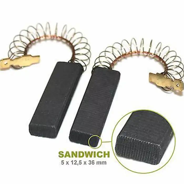 Balais de carbone pour moteur Bosch/Siemens, 2 pièces, 5x12.5x36mm, pour Machine à laver à tambour,