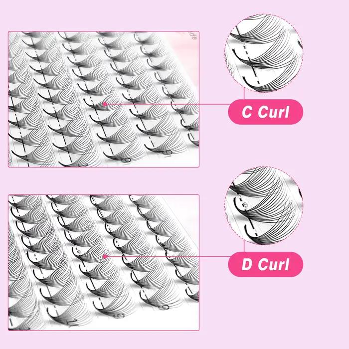 CoMango 300Fans préfabriqués volume fans vison vaporeux base pointue cils extension 3D / 6D / 10D /