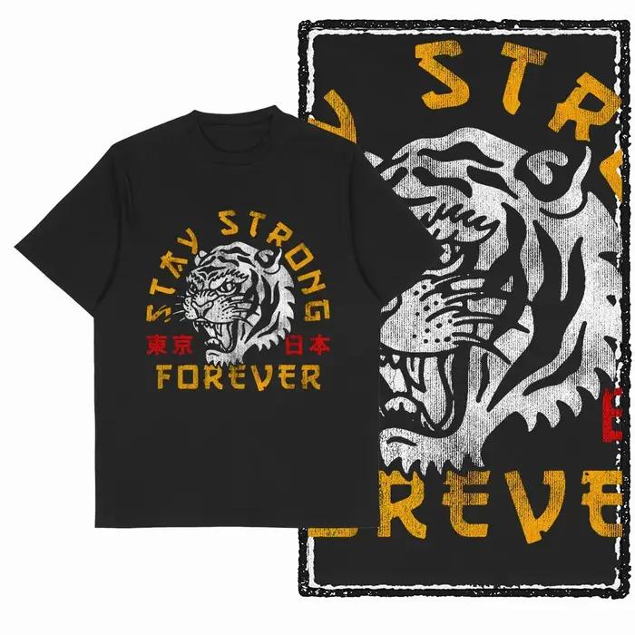 G41 exclusif Cool 100% coton imprimé tigre T-shirt pour hommes | T-shirt col rond pour hommes, Str