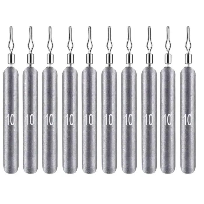 10 pièces plombs de pêche 3.5g 5g 7g 10g 14g 20g plombs de poids de tir de chute accessoires de maté