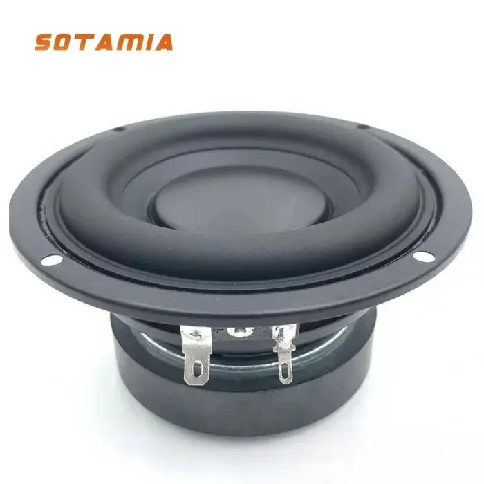 SOTAMIA 1 pièce Haut-parleur de graves audio 4,5 pouces 4 Ohm 30W pour Home Cinéma et Musique Hifi N