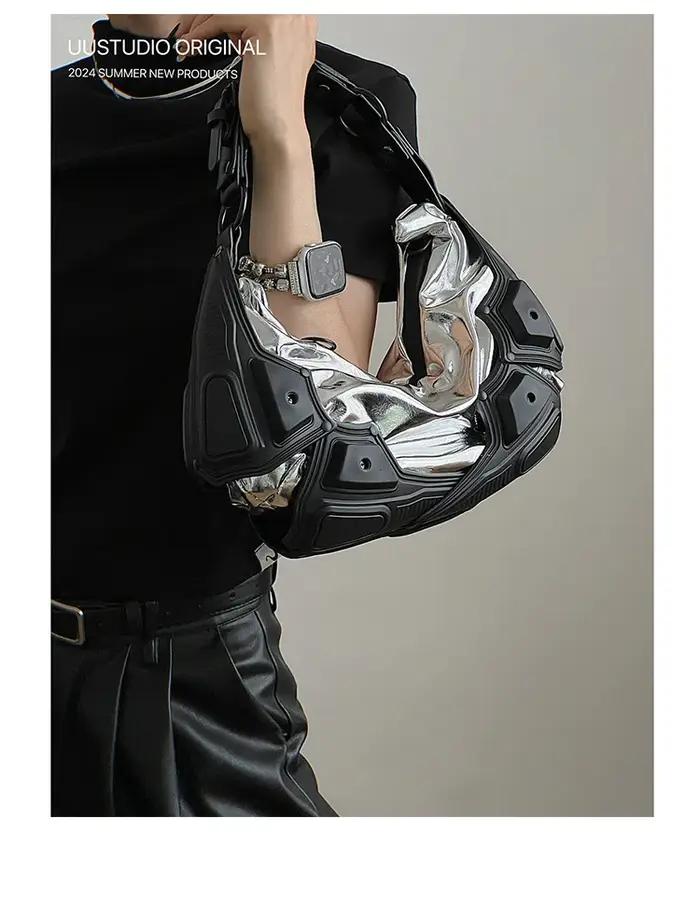 Sac à bandoulière Punk Vintage pour femmes, fourre-tout Punk pour filles, sac à aisselles en cuir PU
