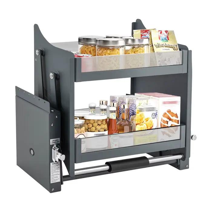 Étagère marketà nervures pour armoire, 2 niveaux