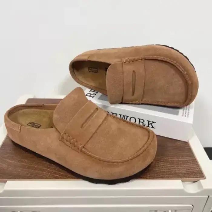 Mocassins en daim Naples pour femmes et hommes, chaussures décontractées à enfiler, confortables, en