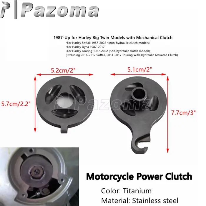 PAZOMA – embrayage électrique de moto en acier inoxydable, pour Harley Dyna Softail Touring, grand m