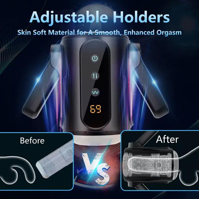 Tasse Pliable pour Homme Adulte de 18 Ans et plus, Jouet Sexuel, Vibration de Poussée, Fellation, Su