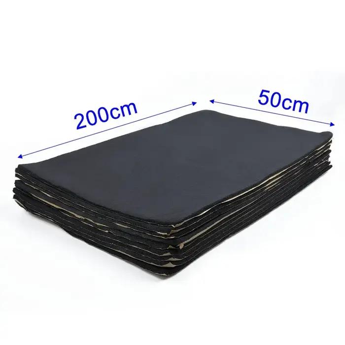 Capot insonorisant d'isolation de voiture, 200x50cm, 10mm d'épaisseur, mousse à cellules fermées, ac