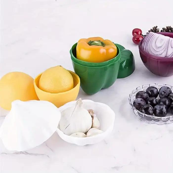 Boîte alimentaire en plastique scellé, organisateur créatif, bac à légumes, conteneurs d'oignon, ail