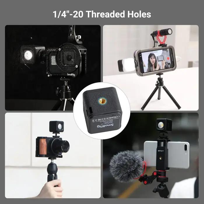 SmallRig RM01 lumière vidéo LED 5600K lumière de photographie avec 8 filtres de couleur kit d'éclair