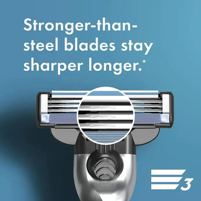 Gillette Mach 3 recharges de tête de rasoir cartouches avec bandes lubrifiées 3 couches lames de ras