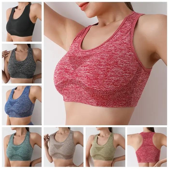 Soutien-gorge sport femme yoga haut gilet antichoc séchage rapide gym fitness sans couture