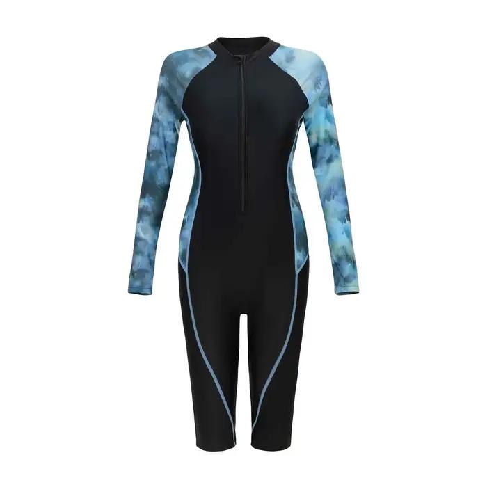 Femmes maillot de bain avec manches femme une pièce maillot de bain été maillots de bain maillot de