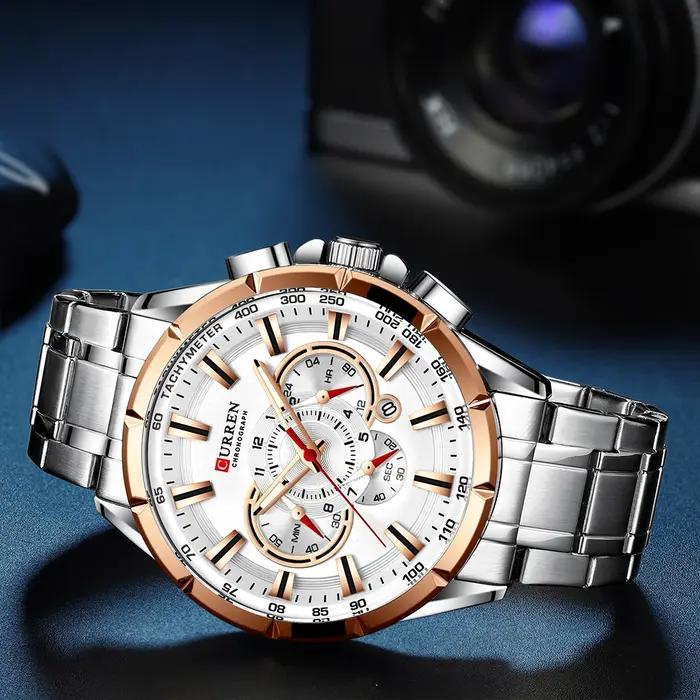 Relogio Masculino CURREN hommes d'affaires montre de luxe marque en acier inoxydable montre-bracelet