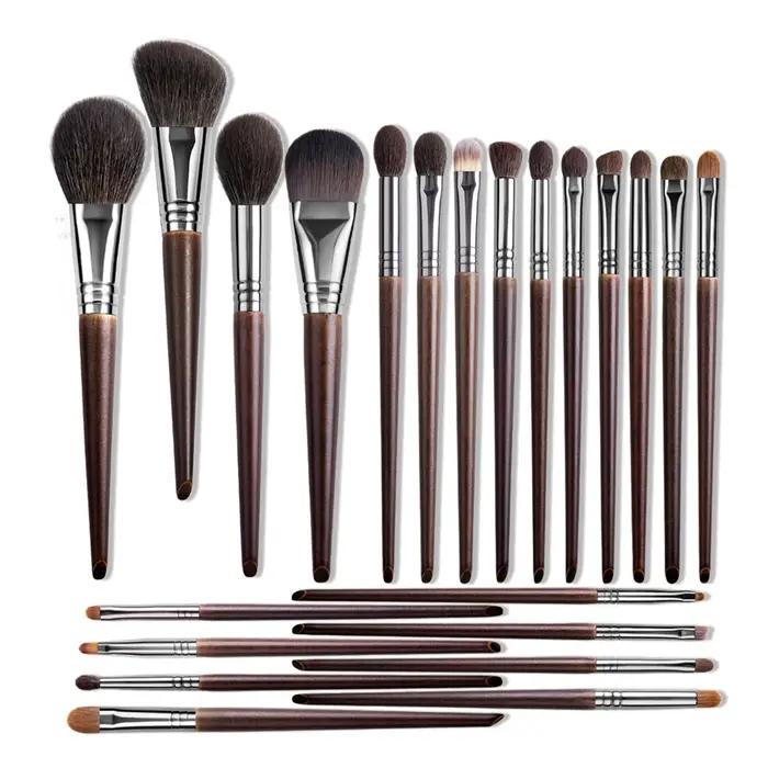 OVW – Kit de pinceaux de maquillage en poils de chèvre naturels, brosses de beauté cosmétiques, 15/2