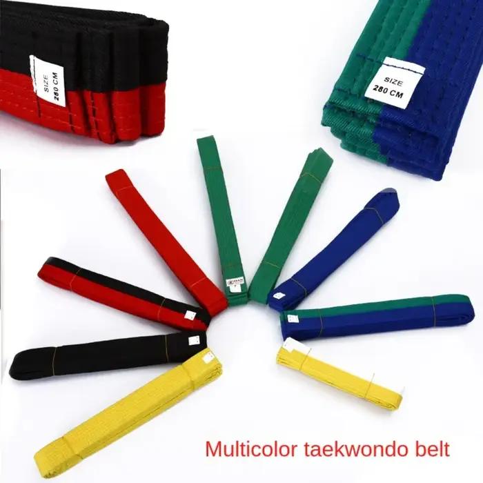 Ceinture de Taekwondo en coton, uniforme noir/rouge/vert/jaune, bandes Standard udo Jiu jitsu 2.2/2.