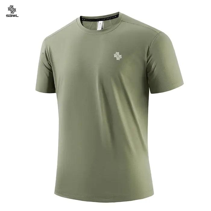SBWL-T-shirt de randonnée en plein air pour homme, t-shirts de course à pied, perte de poids, fitnes