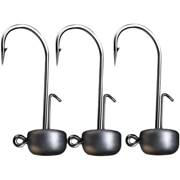 Hameçon de pêche à tête de gabarit NED, solide, Anti-chute, support auxiliaire, poisson mandarin, pl