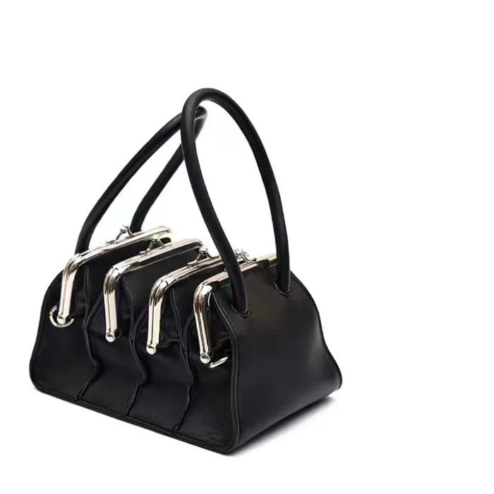 Sacs à main à clips multicouches pour femmes, sac à bandoulière design, marque originale, tendance,