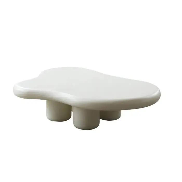 Table à thé nordique nuage 100/120cm, Simple, moderne, petite Table en forme de salon, crème, Table