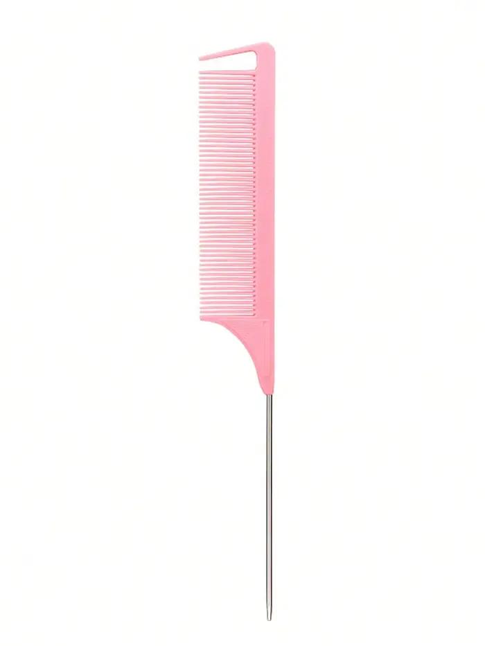 Peigne à cheveux professionnel à queue pointue en acier inoxydable, brosse à cheveux, outil de coiff