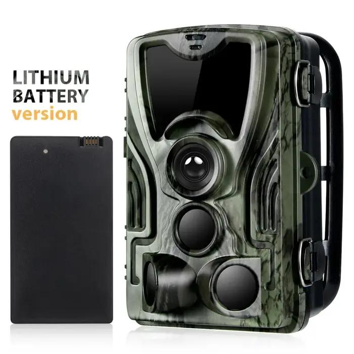 Caméra de chasse à vision nocturne 1080P 20MP HC801A-LI avec batterie au lithium 5000mAh, piège phot
