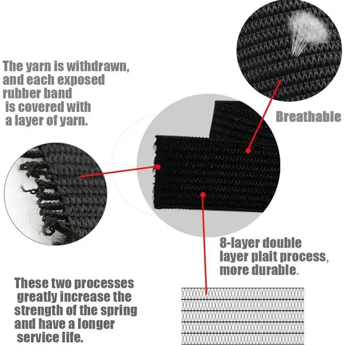 Bande élastique de couture de 5 mètres, bande élastique en tricot à haute élasticité pour la couture