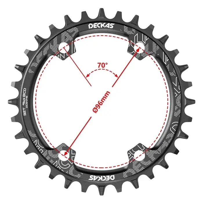 Deckas 96bcd plateau de vélo de montagne BCD 96mm asymétrie 32/34/36/38T pièces de plaque de couronn