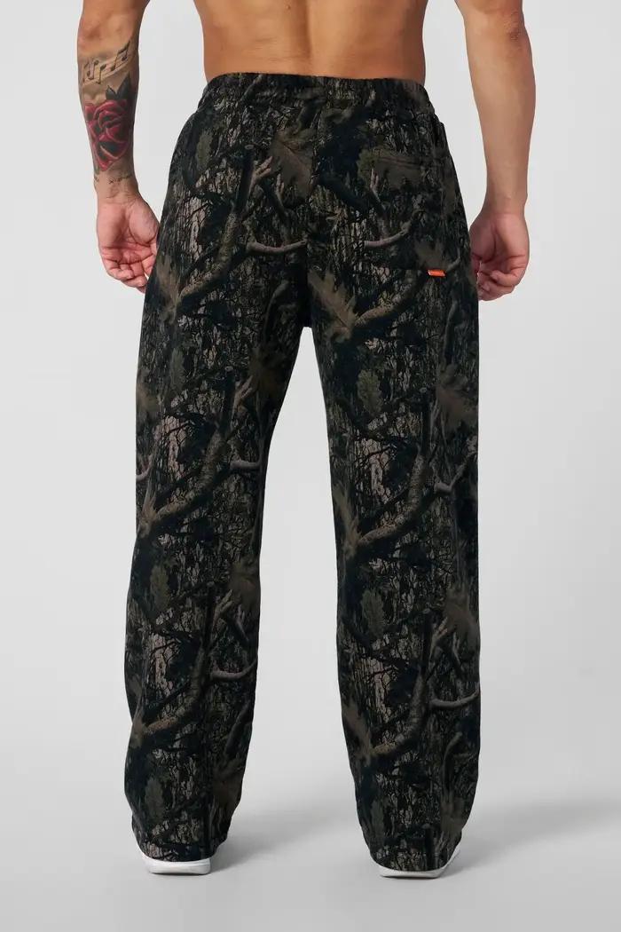 Pantalon de jogging tendance 2026 en coton éponge imprimé, coupe large, style hip-hop streetwear, co