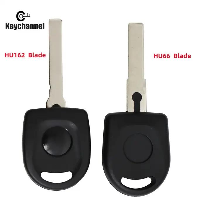 Keychannel 10 pièces/lot transpondeur clé coque HU66 HU162 lame puce tête étui de rechange clé de vo