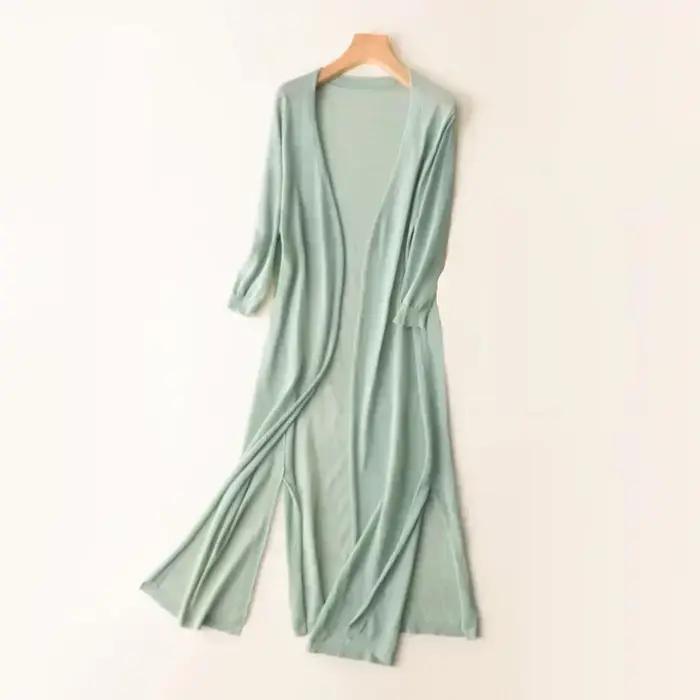 Nouveau printemps été Protection solaire vêtements femmes Long Cardigan femme tricoté pull femmes ma