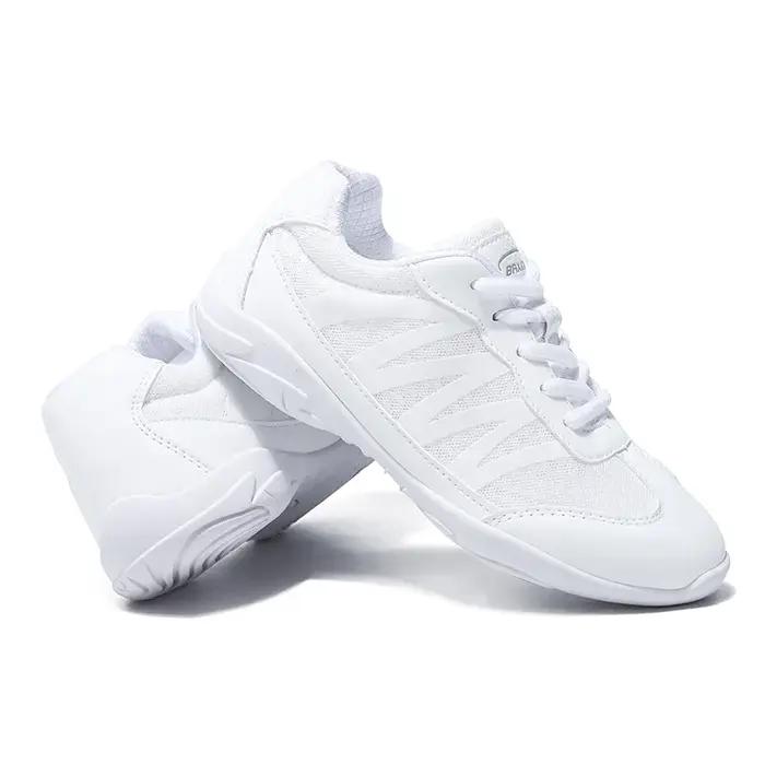 BAXINIER Chaussures de cheerleading blanches pour filles, baskets respirantes pour l'entraînement, l