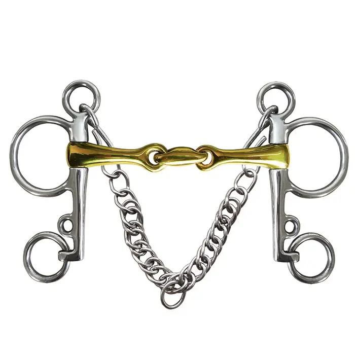 Mèche à cheval professionnelle en acier inoxydable JOHorse, mèche à mousqueton, produit d'équipement