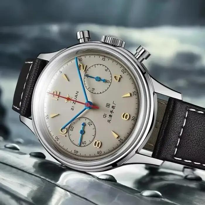 Montres pour hommes 1963 pilote montre automatique 42mm étanche rétro quartz chronographe montre hab