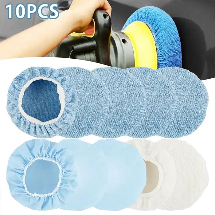Tampon de polissage pour voiture, 9 à 10 pouces, 10 pièces, pour Bonnet en microfibre douce, pour la