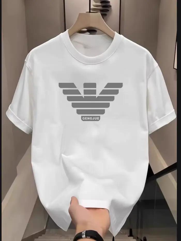 Nouveau T-shirt Décontracté Classique à Logo Tendance 2026 – Marque Haut de Gamme Unisexe en Coton Pur Polyvalent