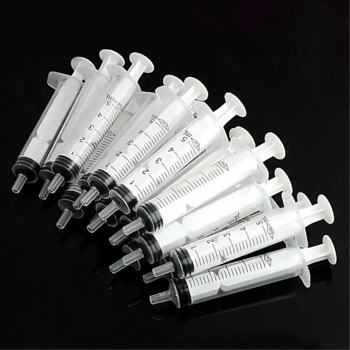 Tube de seringue en plastique de 5ML sans aiguille avec laboratoire hydroponique en plastique OPP, o