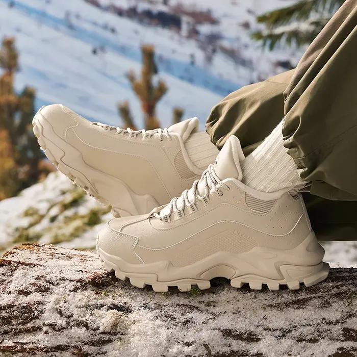 Xtep coton chaussures pour femmes hiver chaud doux chaussures de sport à la mode rétro durabilité co