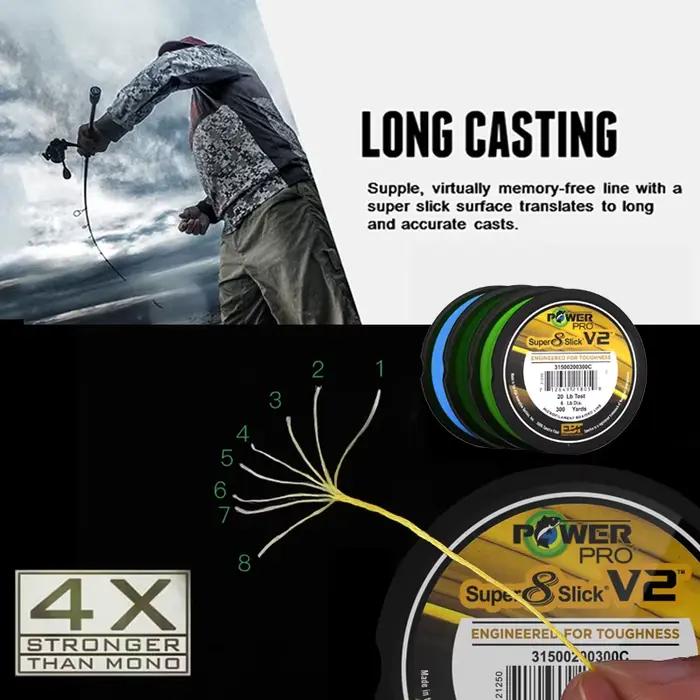 8 brins POWER PRO SSV2 300Yds tressé Spectra ligne de pêche 10 ~ 80lb Original USA PE tresse ligne P
