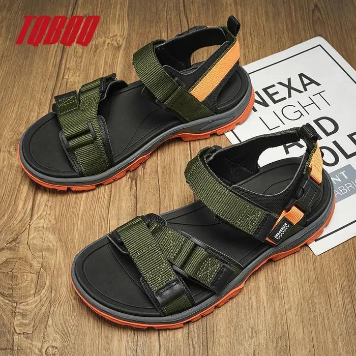 Sandales d'été pour hommes avec sangle réglable, sandales de Sport à la mode, sandales de randonnée