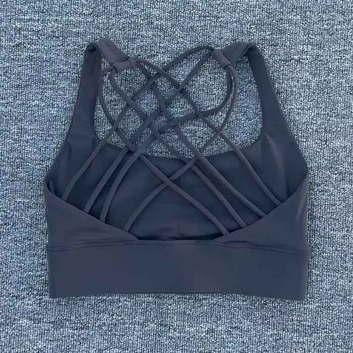 Soutien-gorge de sport pour femmes, Push Up, dos croisé, antichoc, course à pied, entraînement, sous