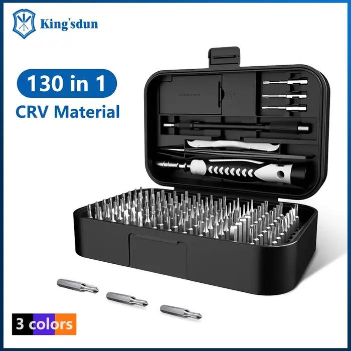 Jeux de tournevis 130 en 1, kits d'outils manuels de précision portables, petits embouts magnétiques
