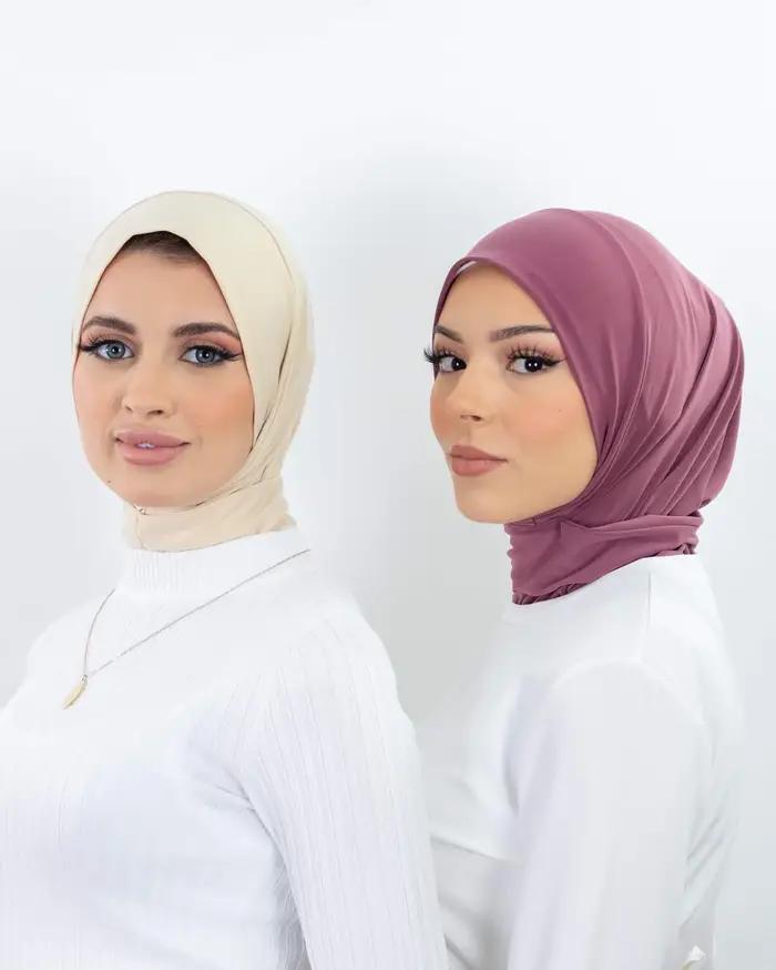 Prêt à porter couverture complète intérieure instantanée Hijab qualité supérieure Jersey écharpe ave