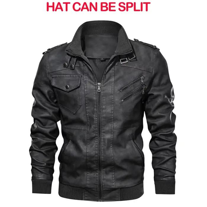 KB nouveaux hommes vestes en cuir automne décontracté moto veste en polyuréthane Biker manteaux en c