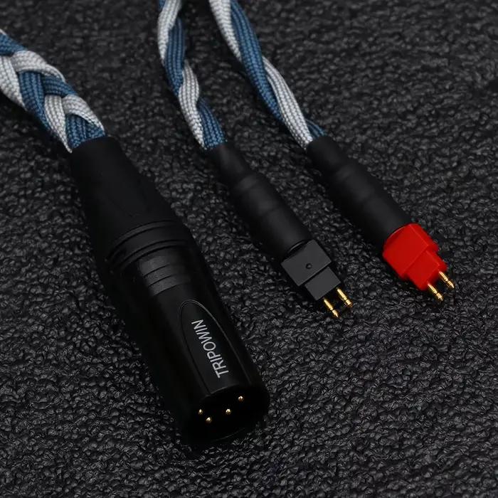 Tripowin GranVia-Câble de remplacement pour téléphone, 36 brins x 4 sante, fait main, sauna, gris, p