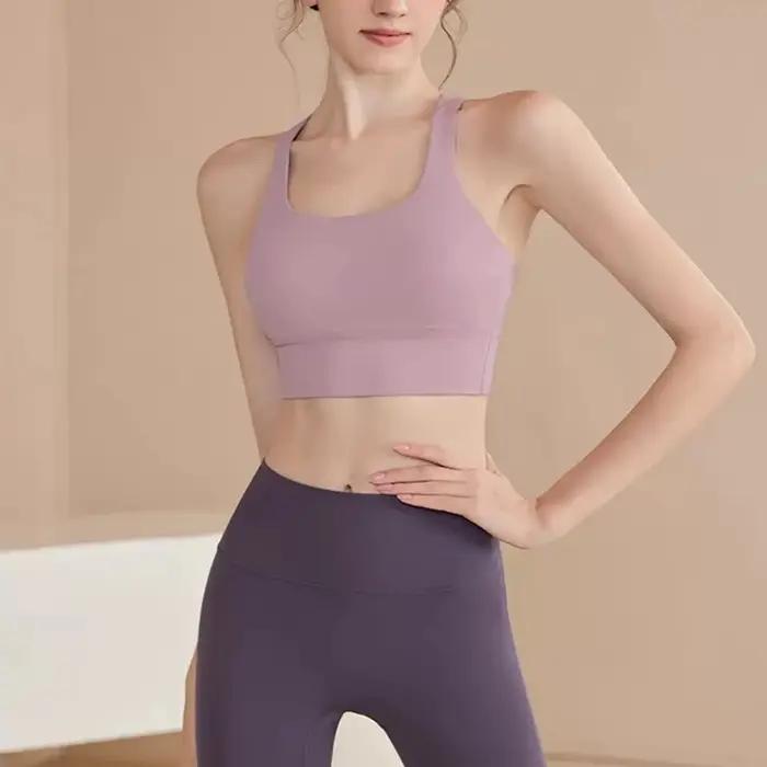 Soutien-gorge de sport tout-en-un résistant aux chocs pour femmes, haute intensité, pour course à pi