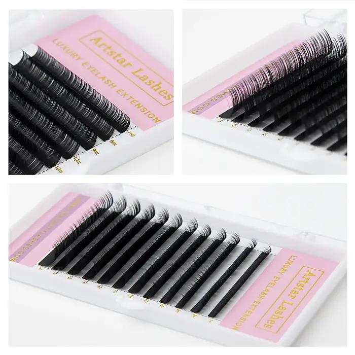 ARTSTAR 12 rangées Extension de cils C/D/CC/DD Curl 8-20MM Volume cils Maquiagem Cilios pour les pro