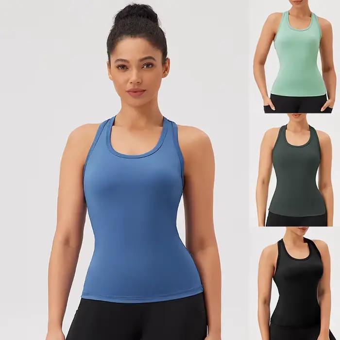 Chemise d'entraînement de sport en plein air pour femme, glaçage de yoga, chemise de sport de course