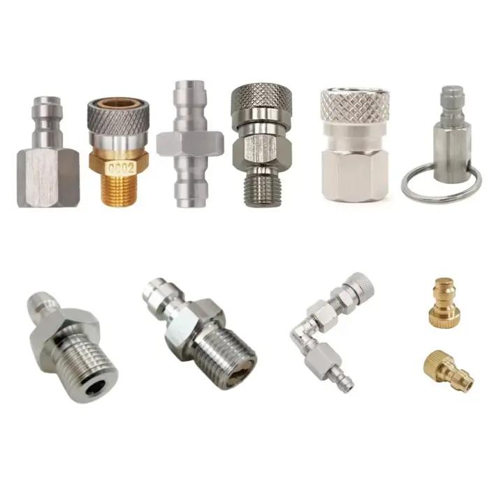 HPA AIR CO2 gaz bouchon de déconnexion rapide QC02 1/8NPT 1/8BSP M10 G1/8 "mamelon de remplissage mâ