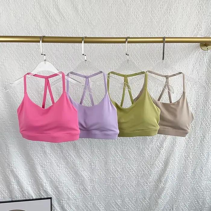 Soutien-gorge de sport femme sexy résistant aux chocs pour course à pied yoga Pilates séchage rapide